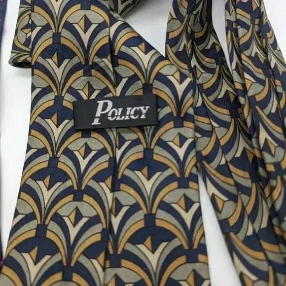 4 Blue Vintage Ties Young Man's Fancy, Policy, Jet Set Italy - Picture 5 of 5